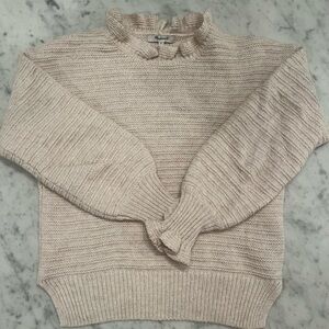 Madewell Cream Cotton/Merino Wool Sweater XS